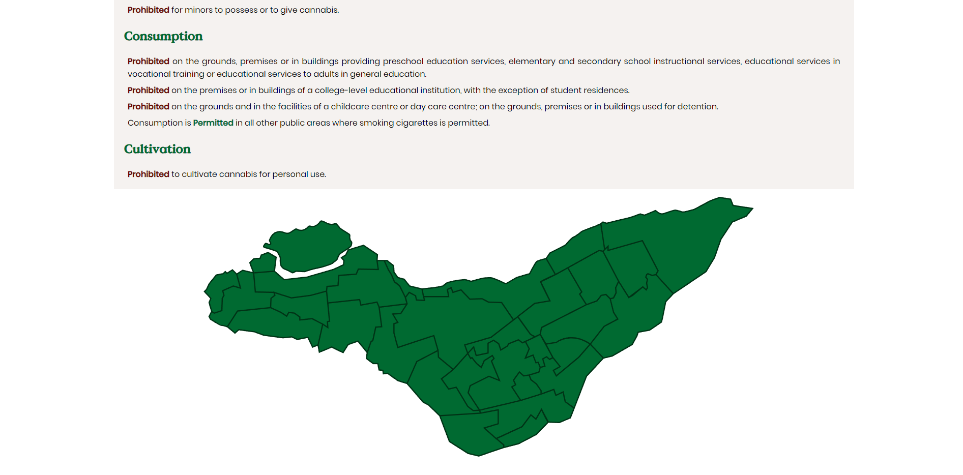 The map of Montreal and its boroughs